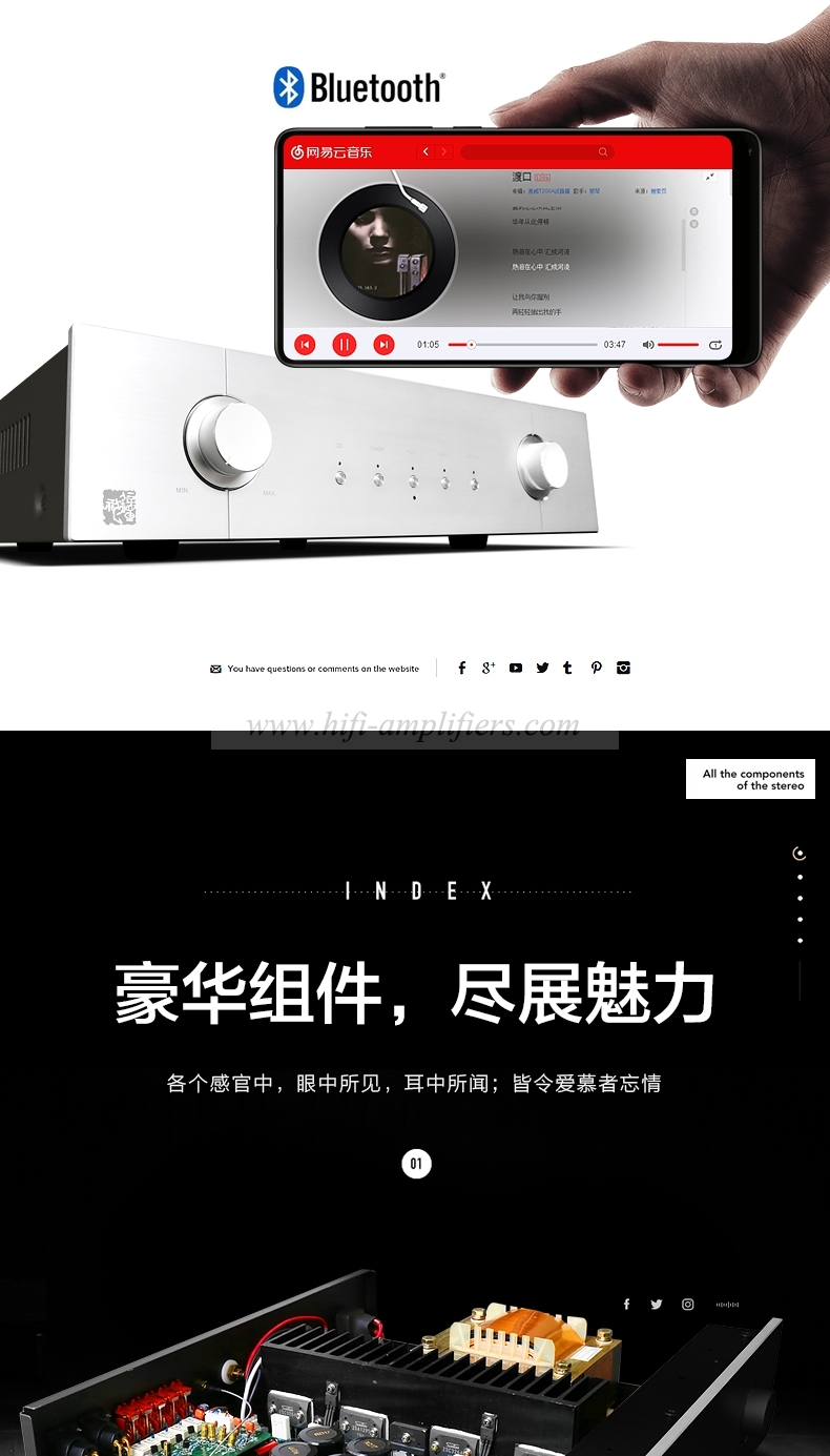 JungSon JA-399 HIFI Class A & B Intergrated Amplifier Bluetooth Brand New