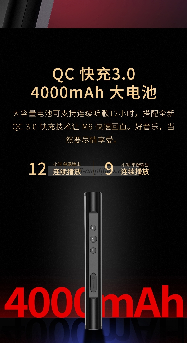Shanling M6 Android Lossless Music Player AK4495SEQ DAC 32bit / 768 kHz and DSD256