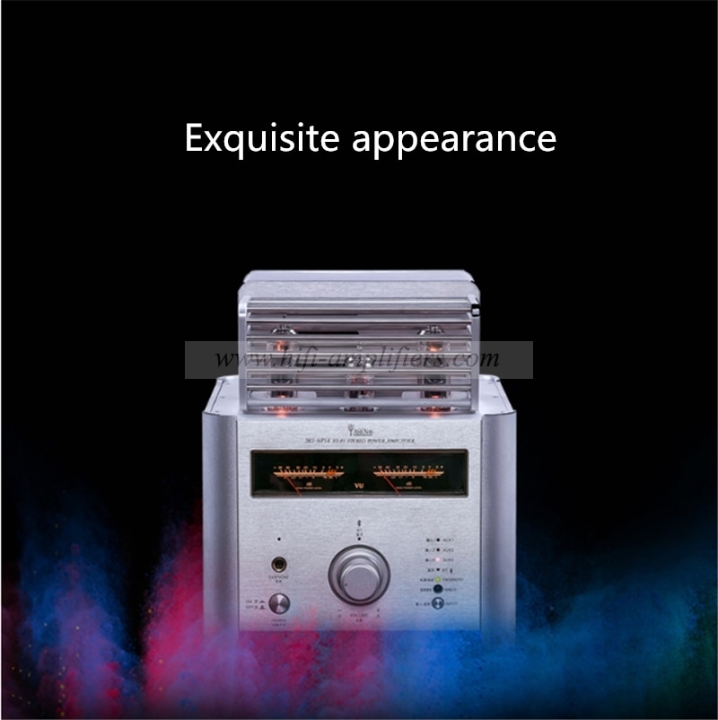 YAQIN MS-6P14 Vacuum Tube HIFI Stereo Power Amplifier Bluetooth Desktop amplifier With Remote
