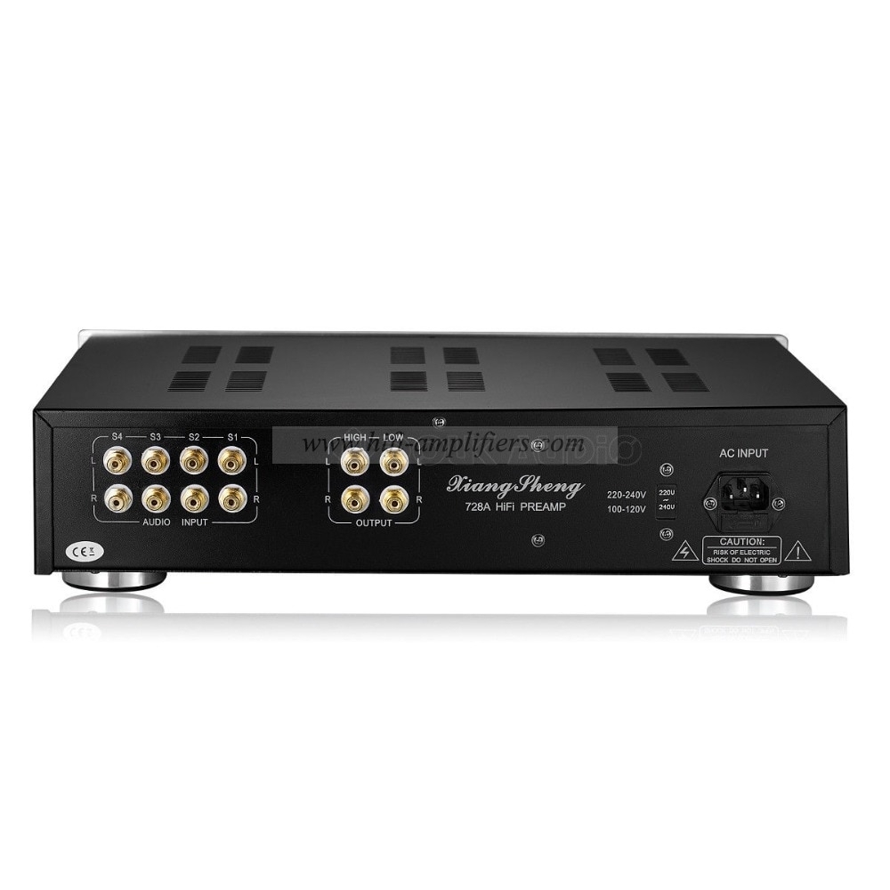 XiangSheng 728A HiFi Vacuum 12AT7/12AU7 Tube Pre-Amplifier Stereo HiFi Preamp Audio Processor Remote Version