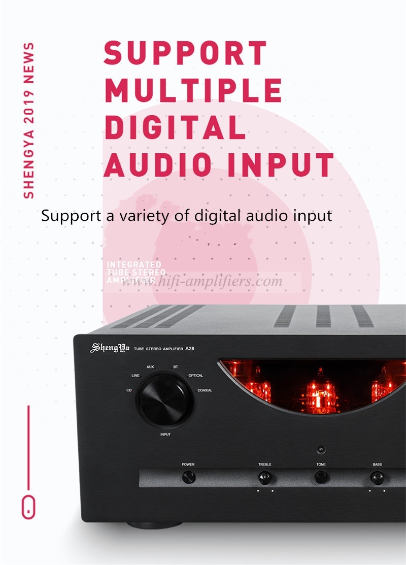 Shengya A28 tube integrated Amplifier Hi-end Power Amplifier Bluetooth with Decoder 28th Anniversary Version Shengya A28 tube integrated Amplifier Hi-end Power Amplifier Bluetooth with Decoder 28th Anniversary Version