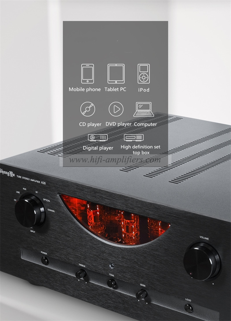Shengya A28 tube integrated Amplifier Hi-end Power Amplifier Bluetooth with Decoder 28th Anniversary Version Shengya A28 tube integrated Amplifier Hi-end Power Amplifier Bluetooth with Decoder 28th Anniversary Version