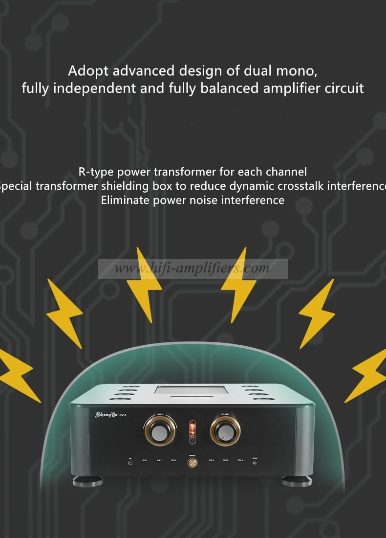 Shengya CV-3 Hi-end Tube Stereo Preamplifier Dual Mono Full Balance Pre-amplifier Brand New