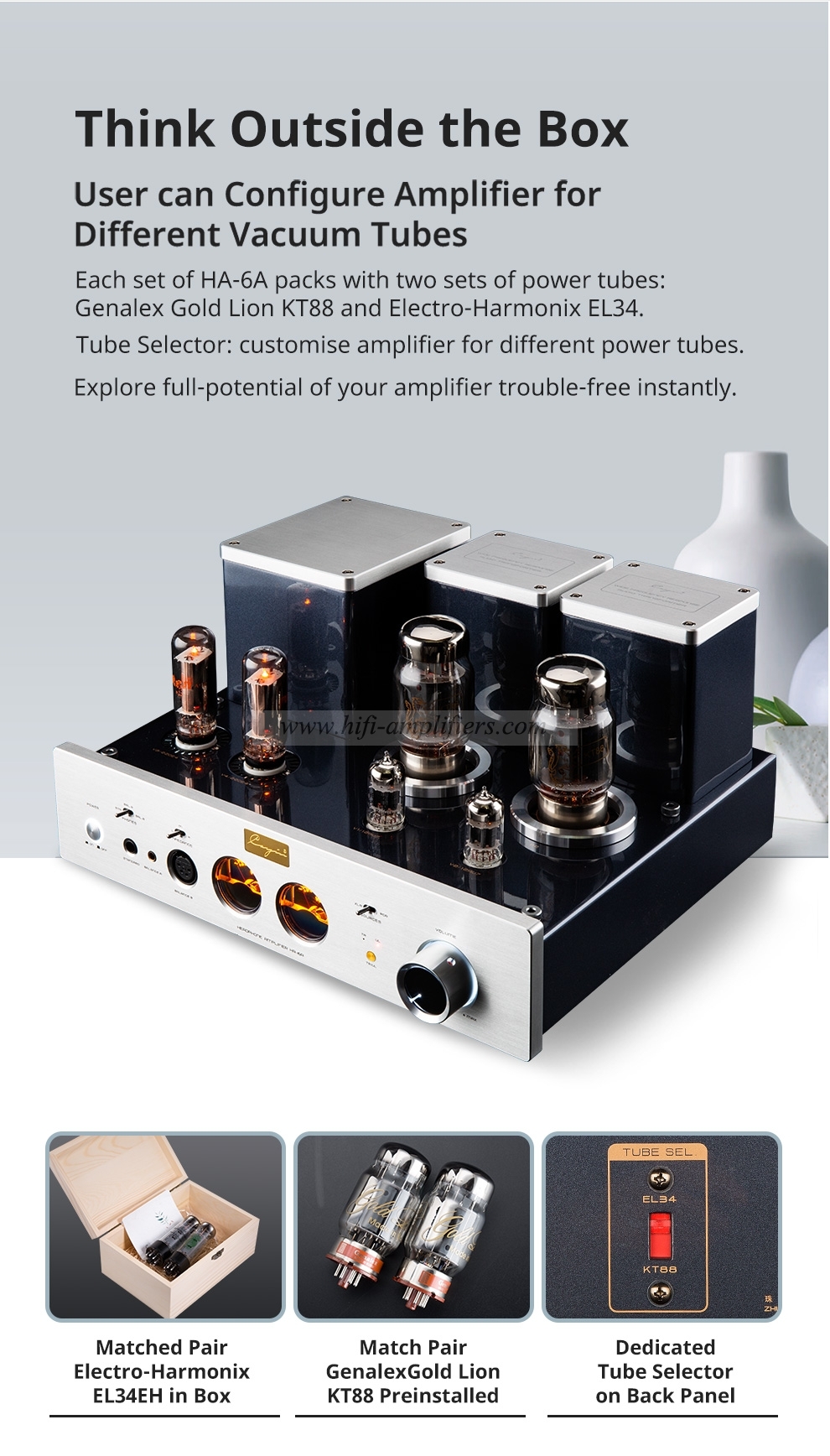 Cayin HA-6A Desktop Decoder Amp vacuum tube Balanced Class A Headphone Power Amplifier