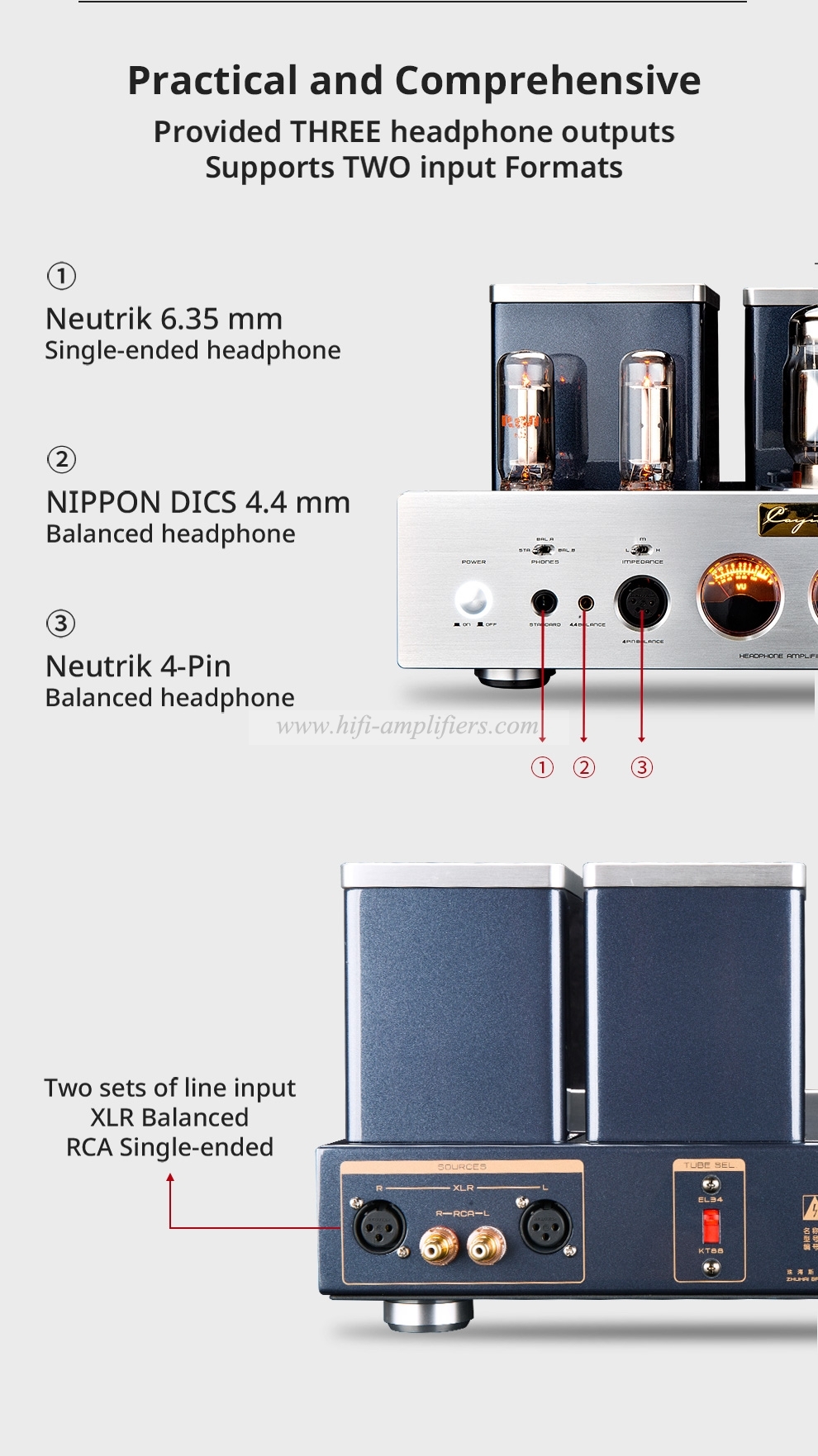 Cayin HA-6A Desktop Decoder Amp vacuum tube Balanced Class A Headphone Power Amplifier