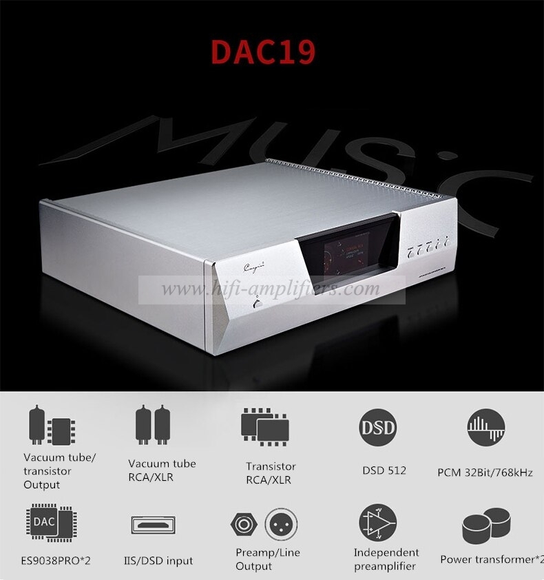 Cayin DAC19 HIFI Desktop Decoder tube transistor Pre-amplifier Output DSD Decode