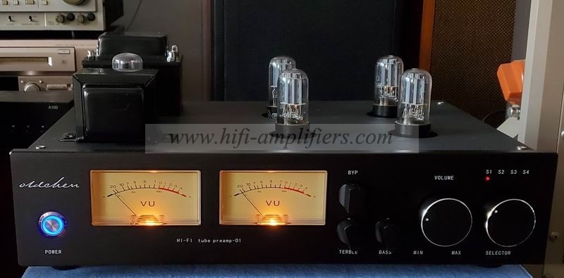 OldChen C1 HI-end 6H8C/CV181-SE Vacuum tube Pre-amplifier Bass adjustment preamp