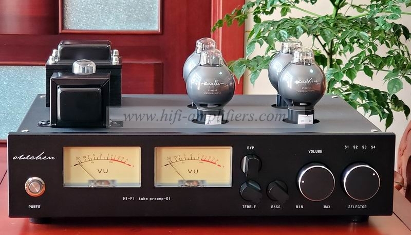 OldChen C1 HI-end 6H8C/CV181-SE Vacuum tube Pre-amplifier Bass adjustment preamp