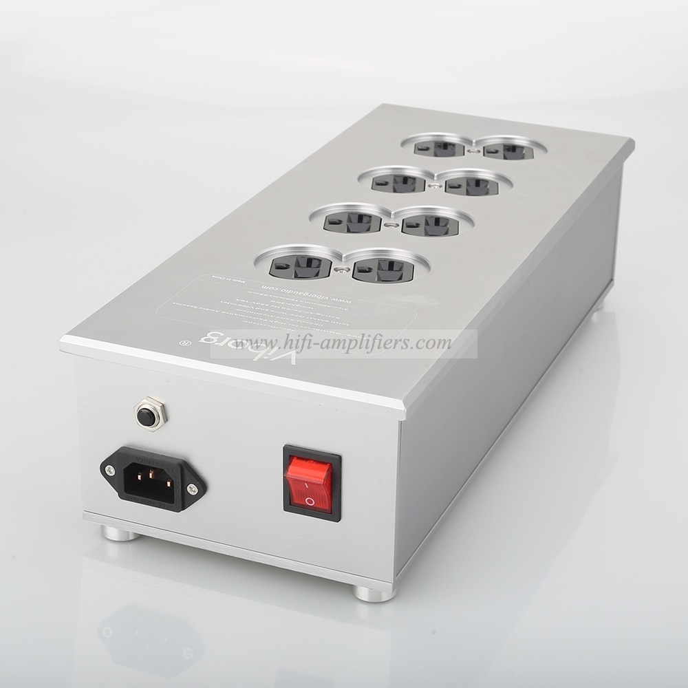Viborg VM80 HiFi Power Filter Plant US Socket 8 Ways AC Power Conditioner Audiophile Power Purifier US AC Power bar Distributor