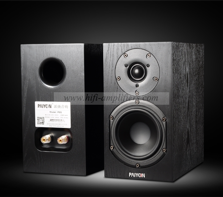 PAIYON P5 HiFi Wood Bookshelf speakers Passive Speaker 2.0 Mini Desktop Home Theater