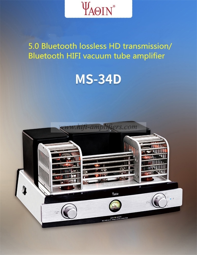 Yaqin MS-34D HiFi Electron EL34*4 tube Amplifier Push-Pull Bluetooth Integrate amplifier With Remote Control