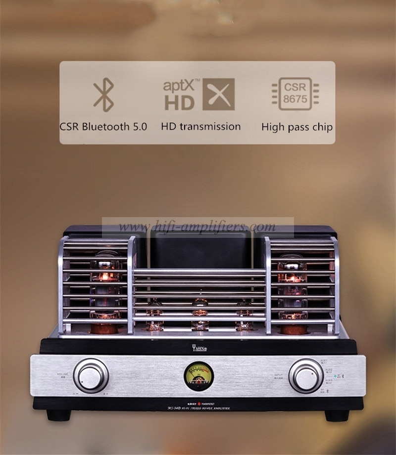 Yaqin MS-34D HiFi Electron EL34*4 tube Amplifier Push-Pull Bluetooth Integrate amplifier With Remote Control