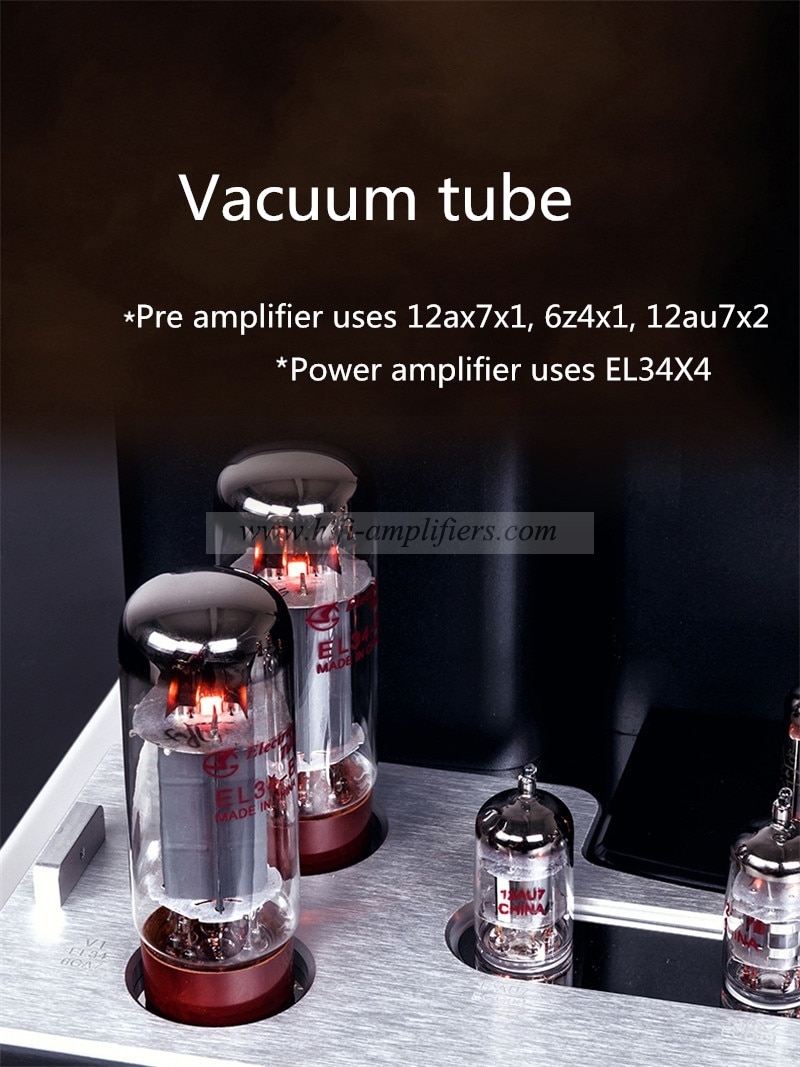 Yaqin MS-34D HiFi Electron EL34*4 tube Amplifier Push-Pull Bluetooth Integrate amplifier With Remote Control