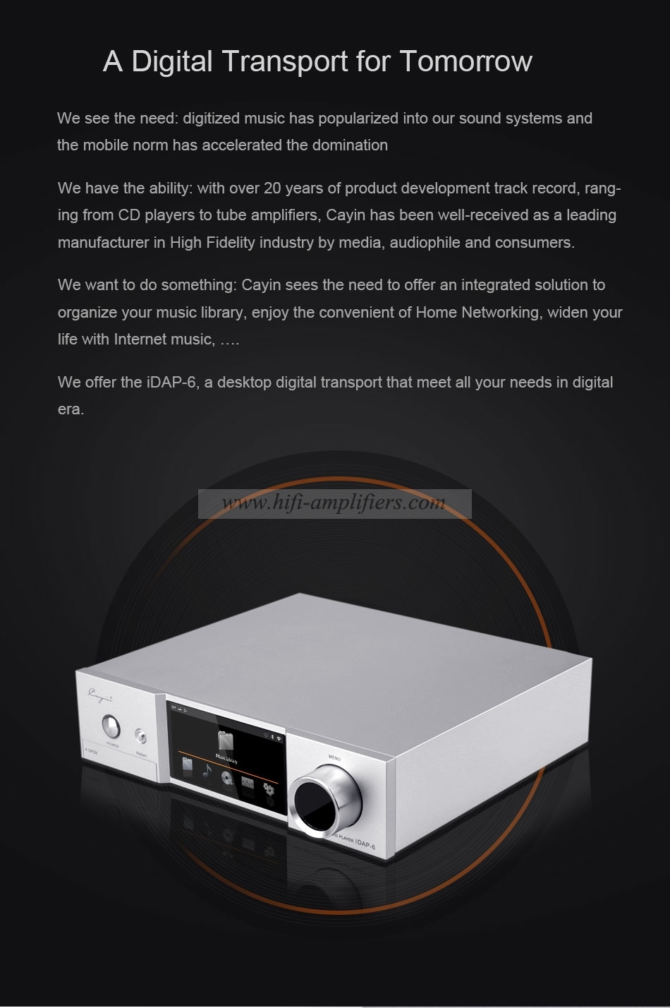 Cayin/iDAP-6/iDAC-6 MKII/iHA-6 Vacuum tube DAC & Headphone amplifier & DSD Digital Player set