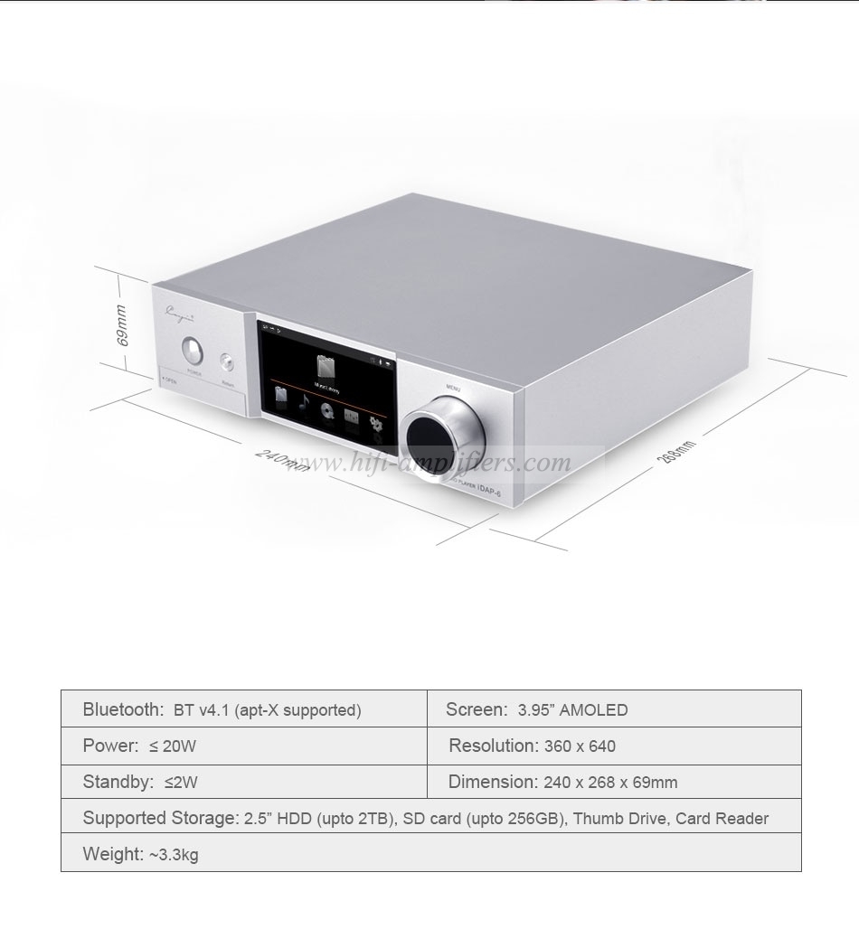 Cayin/iDAP-6/iDAC-6 MKII/iHA-6 Vacuum tube DAC & Headphone amplifier & DSD Digital Player set