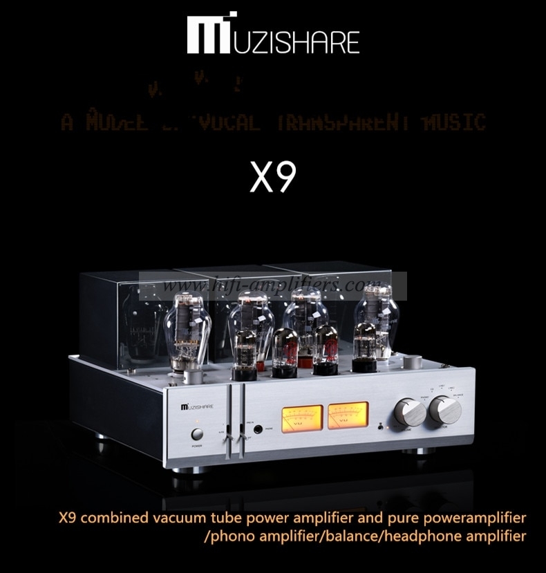 MUZISHARE X9 300B Vacuum Tube Single-ended Class A  Amplifier Balance & Pure integrated Amplifier