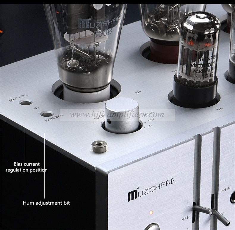 MUZISHARE X9 300B Vacuum Tube Single-ended Class A  Amplifier Balance & Pure integrated Amplifier