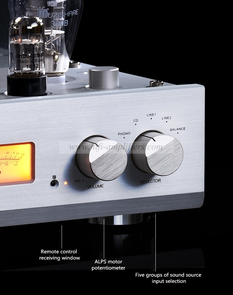 MUZISHARE X9 300B Vacuum Tube Single-ended Class A  Amplifier Balance & Pure integrated Amplifier