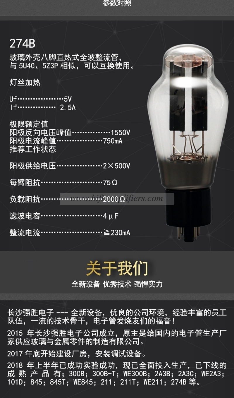 LINLAITUBE 274B Vacuum Tube Hi-end Electronic tube value Factory Matched Pair