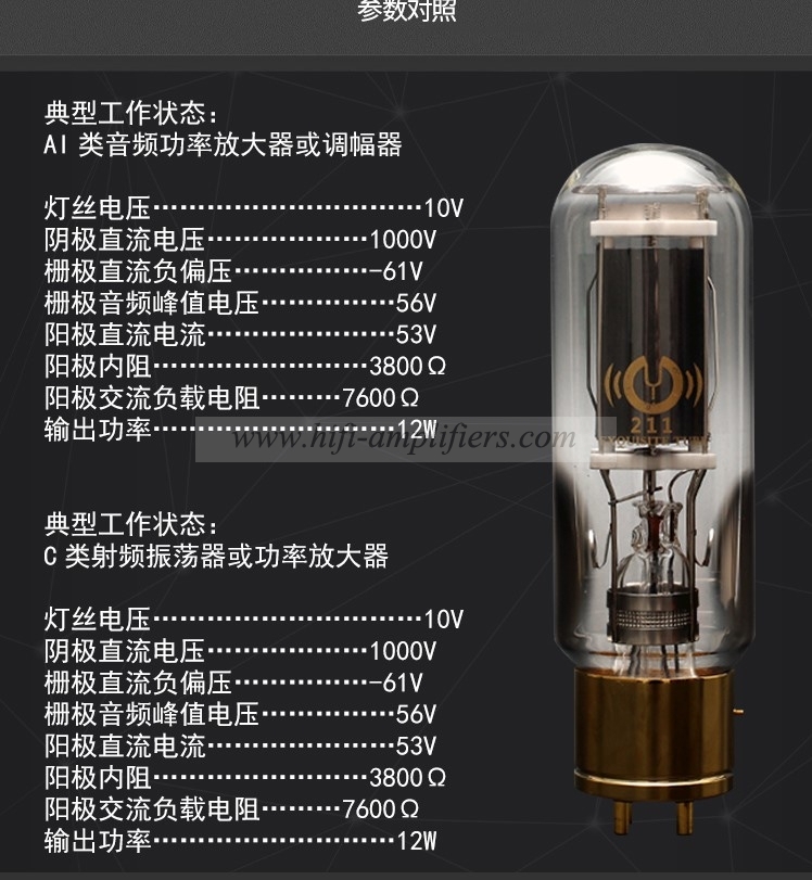 LINLAITUBE 211 HIFI Serise Hi-end Vacuum Tube Electronic tube value Matched Pair