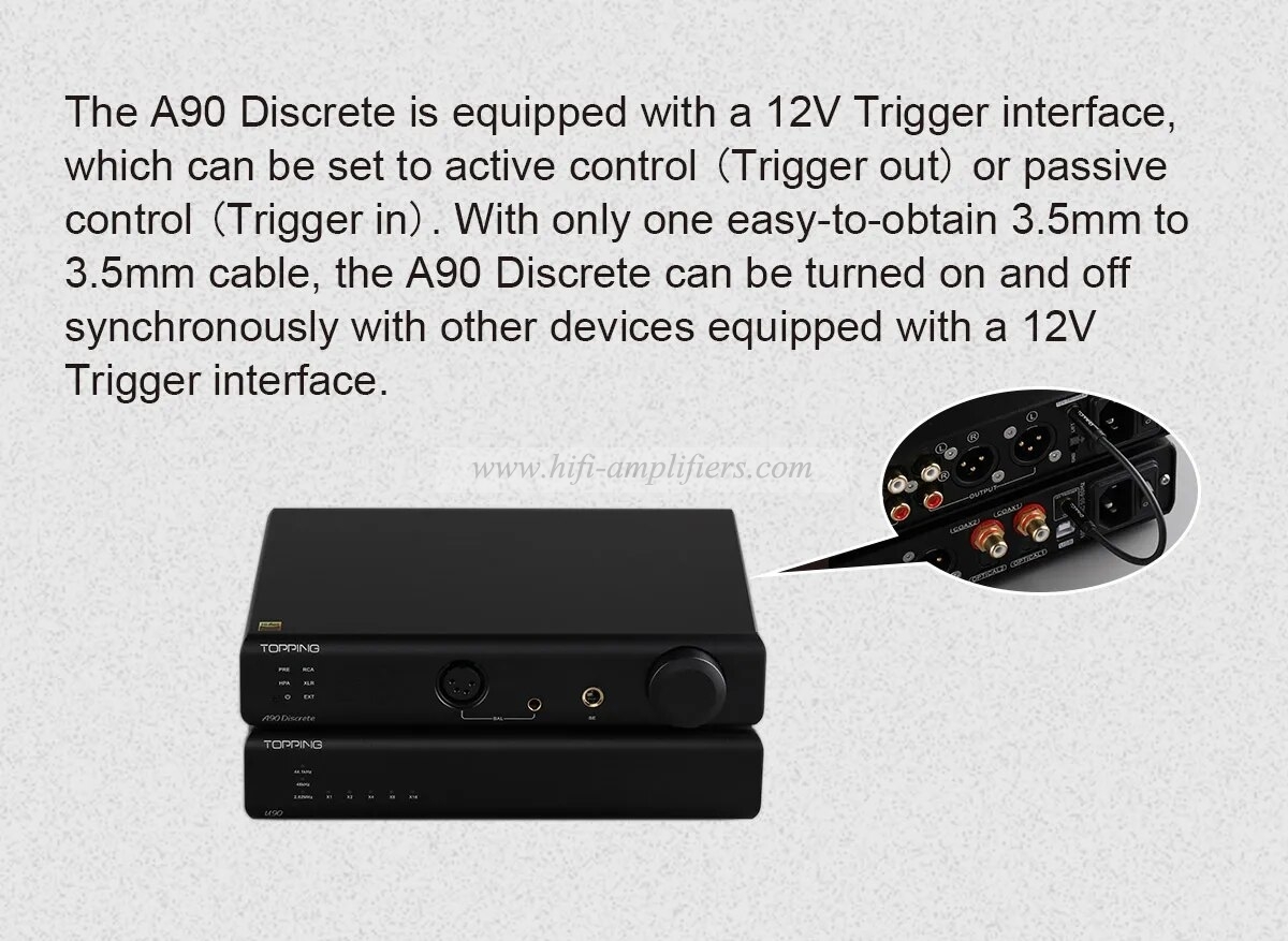 TOPPING A90 Discrete Fully Dirscrete Balanced Headphone Amplifier NFCA 4Pin XLR /4.4 Balanced/6.35mm SE Output Pre-amplifier