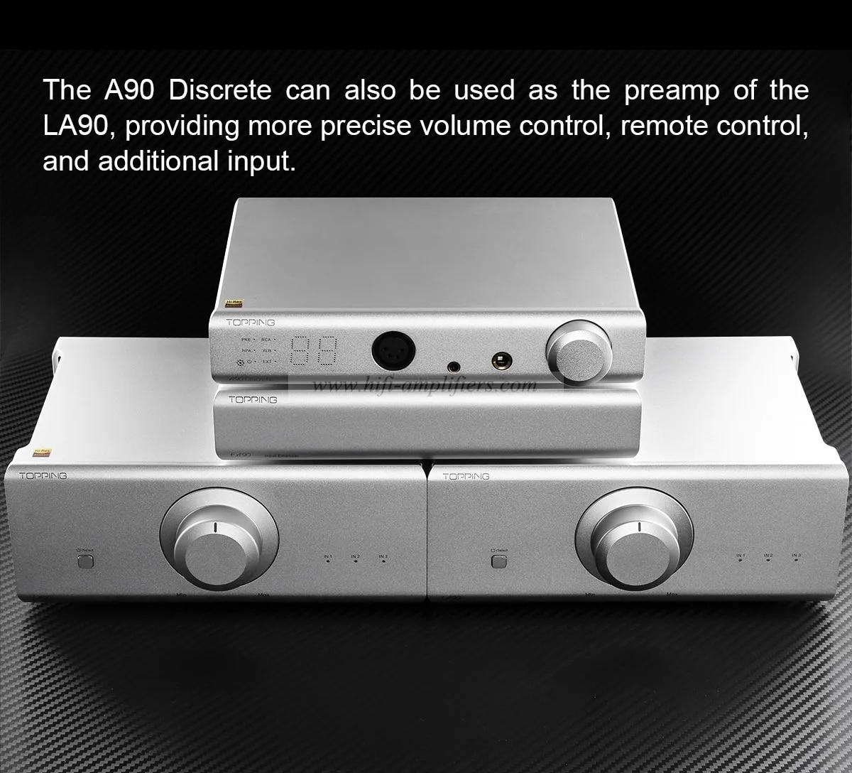 TOPPING A90 Discrete Fully Dirscrete Balanced Headphone Amplifier NFCA 4Pin XLR /4.4 Balanced/6.35mm SE Output Pre-amplifier