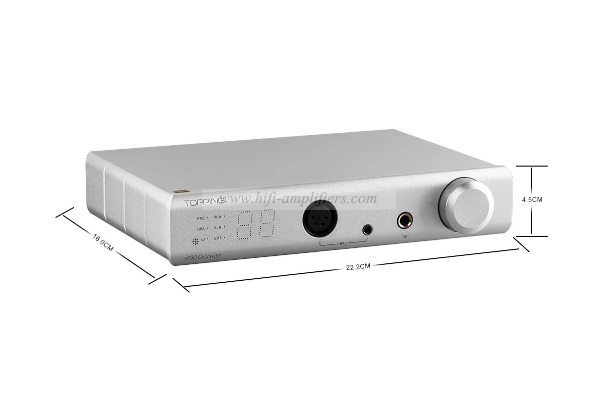 TOPPING A90 Discrete Fully Dirscrete Balanced Headphone Amplifier NFCA 4Pin XLR /4.4 Balanced/6.35mm SE Output Pre-amplifier