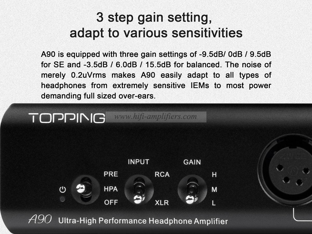 TOPPING A90 Full Balanced Headphone Amplifier XLR Pre-Amplifier headphone amp bluetooth headphone amplifier