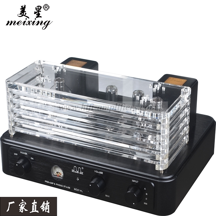Meixing MingDa MC67-PL 6SN7 Tube Pre-Amplifier & HIFI PHONO STAGE MM Upgrade Version