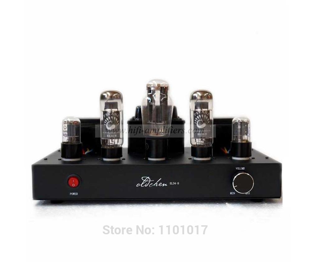 LaoChen EL34 Tube Amplifier Single-Ended Class A Handmade Black Bluetooth Amplifier OC34 Oldchen