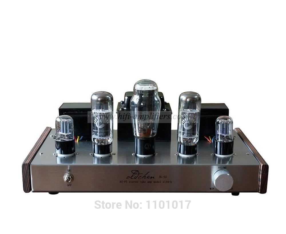 Laochen EL34 Bluetooth 5.0 Tube Amplifier Class A handmade Single-ended lamp Silver Amp OCEL34S OldChen