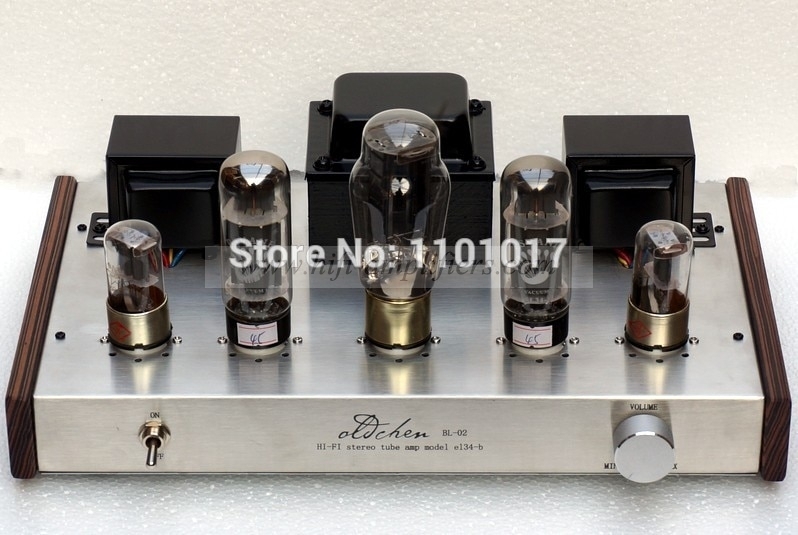 Laochen EL34 Bluetooth 5.0 Tube Amplifier Class A handmade Single-ended lamp Silver Amp OCEL34S OldChen
