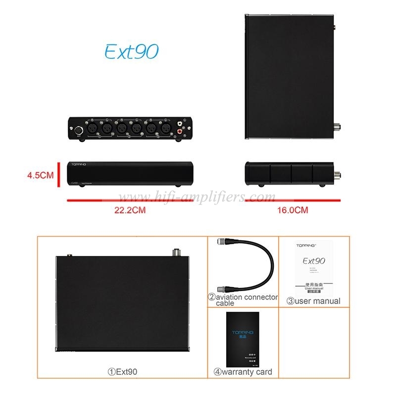 TOPPING Pre90 Preamplifier & Ext90 Input Extender Hi-Res Audio Ultra-High NFCA Modules AMP RCA/XLR Output Combination