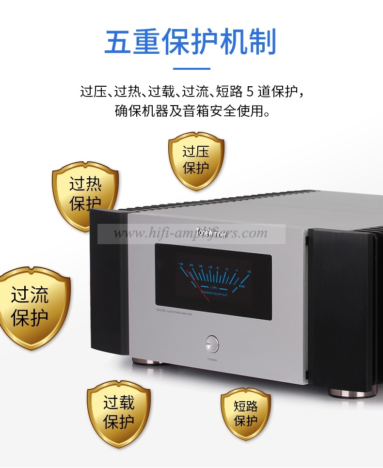 ToneWinner AD-5180 Home theater Amplifier professional AV 5 channel Power Amplifier 5 X 180W 8Ω & 1200W