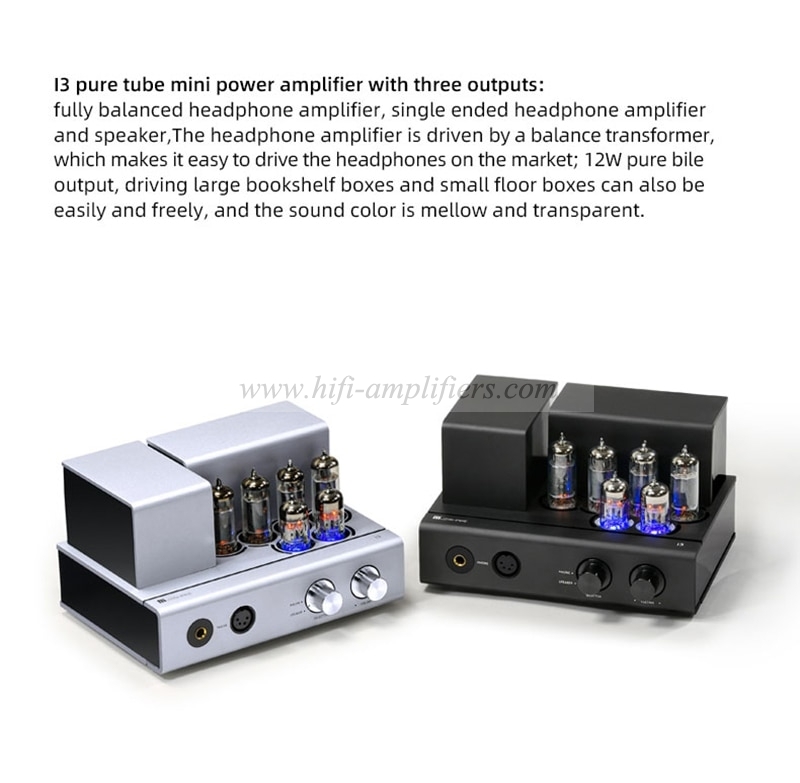 MUZISHARE i3 MINI Tube Amp Bluetooth HIFI Single-ended Amplifier XLR Headphone