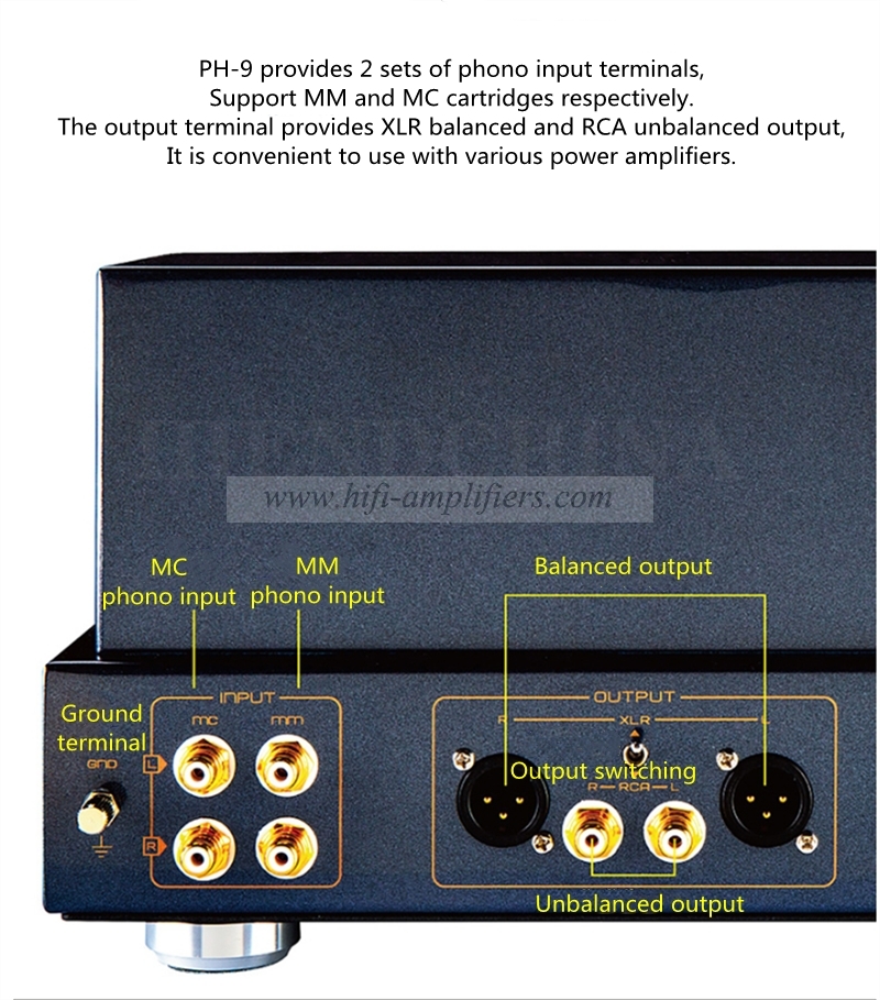 Cayin PH-9 HIFI vacuum tube phono amplifier MC gain three-speed adjustment supports MM/MC