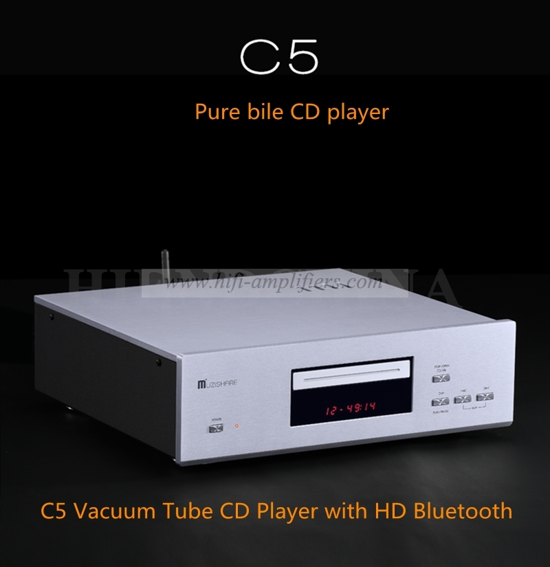 MUZISHARE C5 vacuum tube HIFI 32BIT/384KHZ CD Payer With Bluetooth