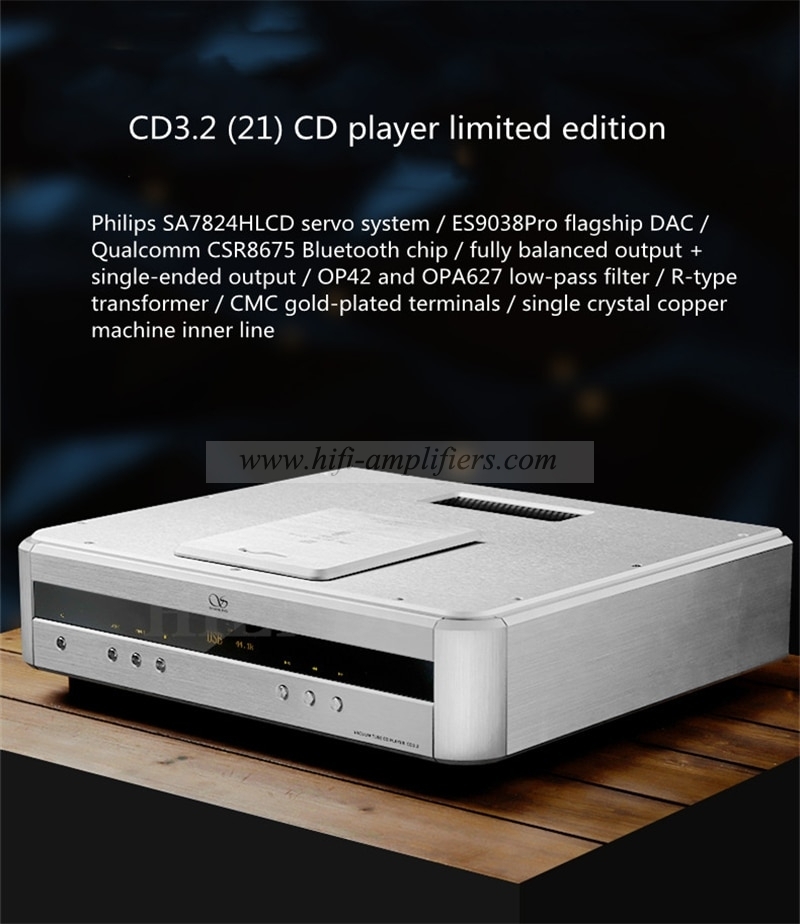 Shanling CD3.2(21) vacuum tube CD player XLR full balance Top-load Hi-end ES9038 PRO DAC Upgraded Version