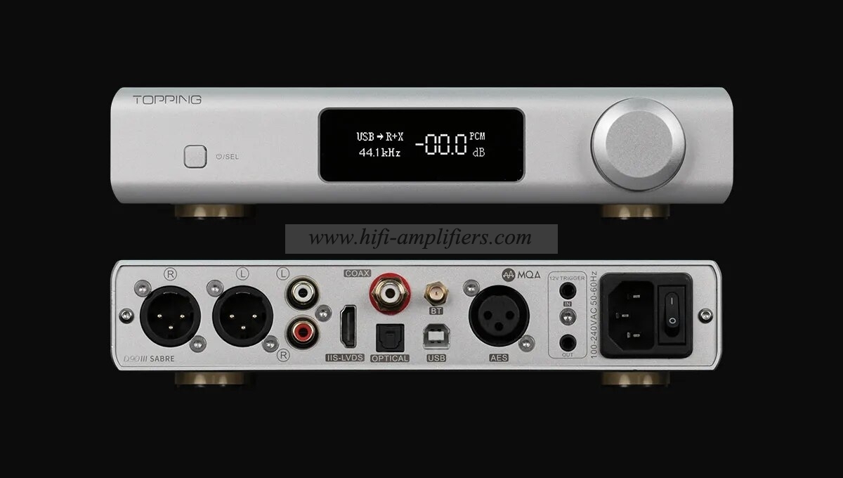 TOPPING D90 III Sabre Fully Balanced HIFI DAC Dual ESS9039S PRO BT5.1 Support LDAC DSD512 PCM768kHz Preamplifier Decoder