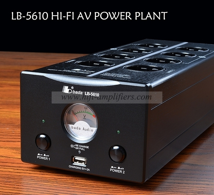 Bada LB-5610 EU Plug 2 Channel Audiophile Power Filter Schuko Socket with USB AC110V- 240V