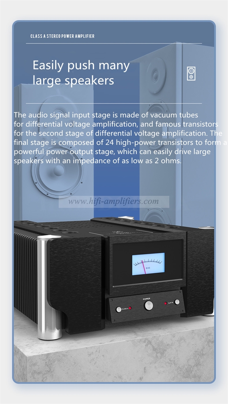 ShengYa PSD-350T Dual Channel Fully Balanced Gallstone Hybrid Class A Power Amplifier 350W 8ohm