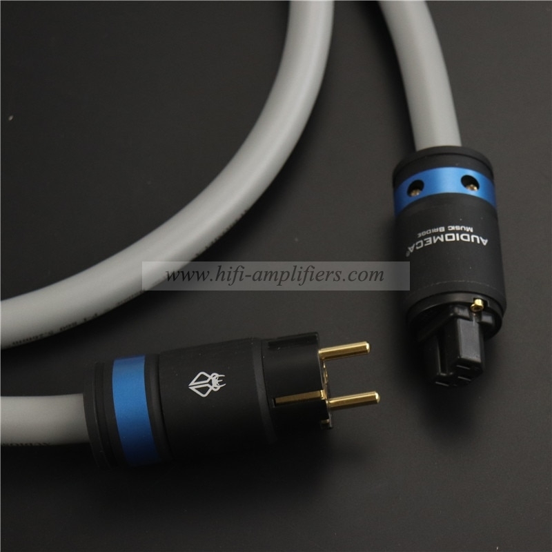 Audiomeca HIFI Power Cable Audio Pure Copper Fever Power Cord Gold-Plated US/EU Plug