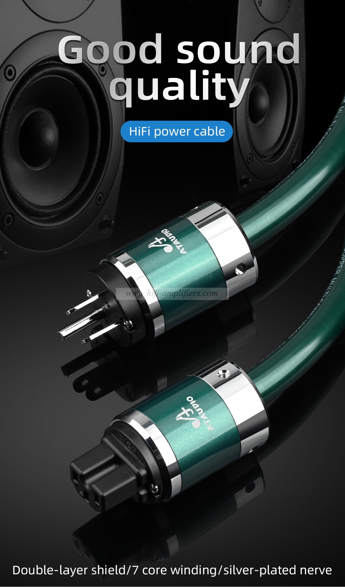 Hifi Power Cable High Quality OCC Copper EU US AU Power Cord For CD Decoder and Tube Amplifier