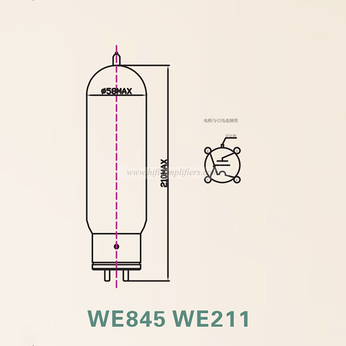 LINLAI WE845 Western Electric Classic Replica Hi-end Vacuum Tube Electronic valve Matched Quad(4pcs)