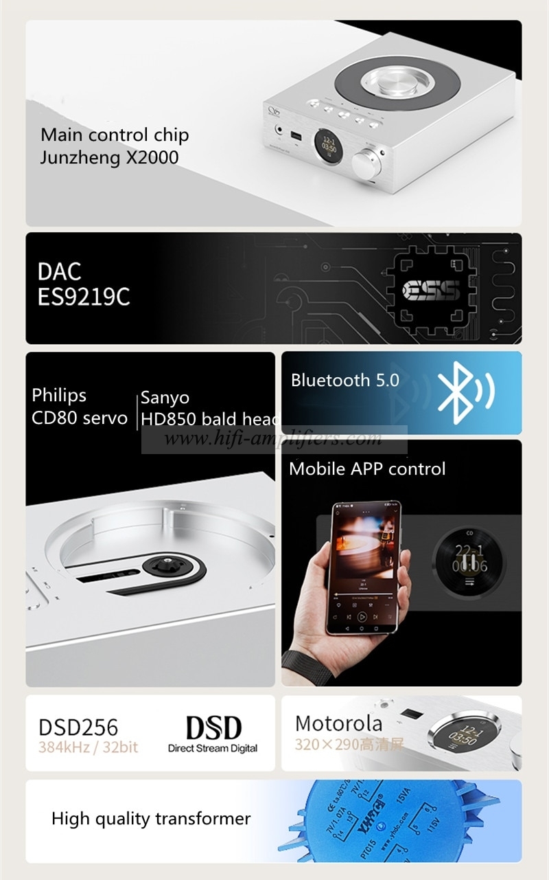 Shanling EC3 HD CD Player HIFI Top Open Bluetooth Mobile Phone APP Control DAC 9219C Chip