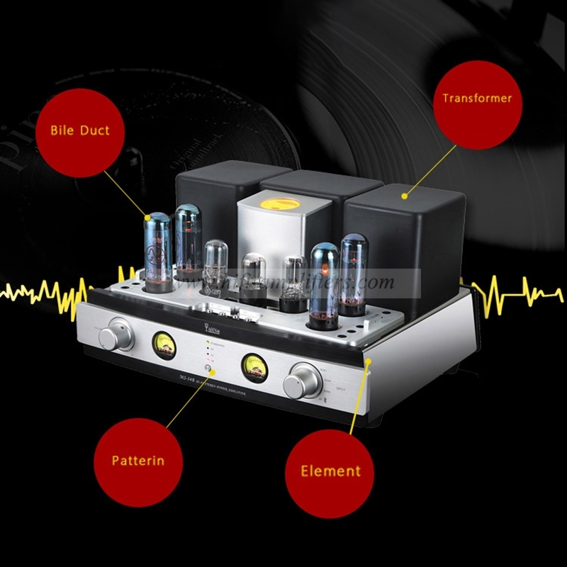 YAQIN MS-34B HIFI EL34 tube amplifier combined push-pull Bluetooth power amplifier TR UL tube preamplifier