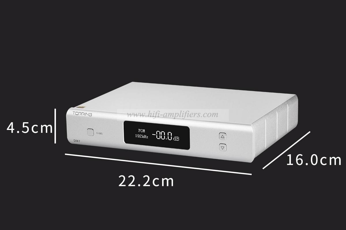 TOPPING DM7 Decoder ES9038Pro 8 Channel USB DAC 32Bit/192kHz DSD128 Native with Remote Control