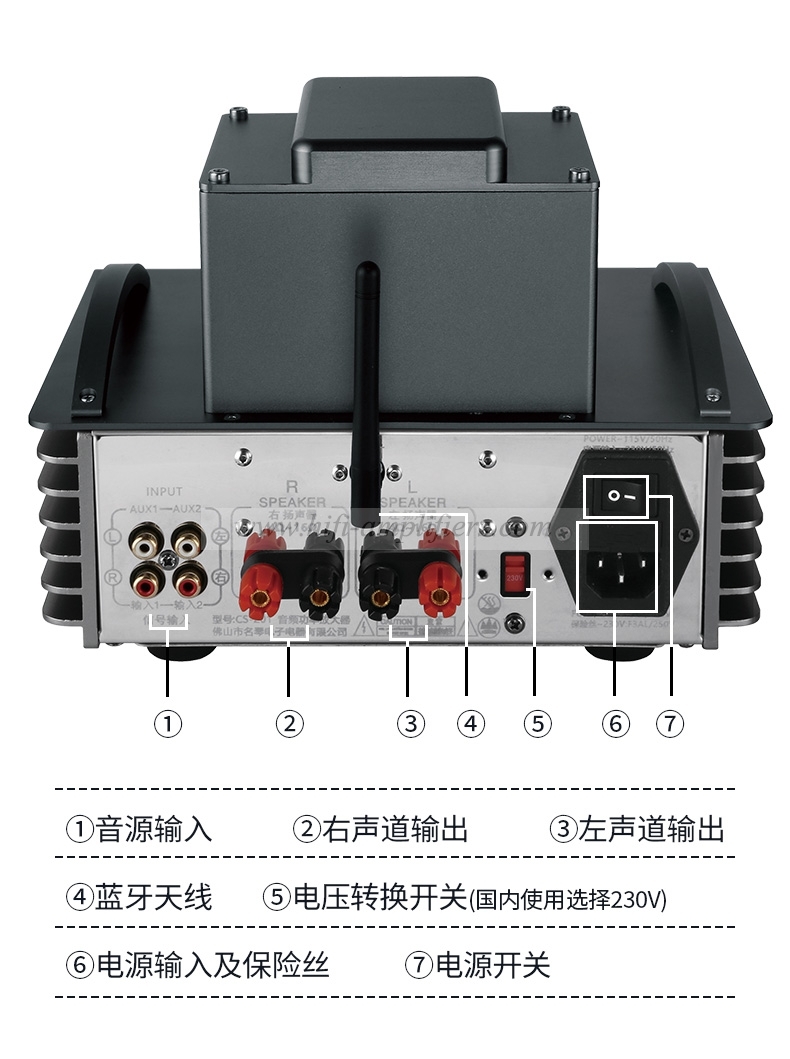 Yaqin CS-201 HIFI Home Audio Vacuum Tube Amplifier MINI Power Amplifier