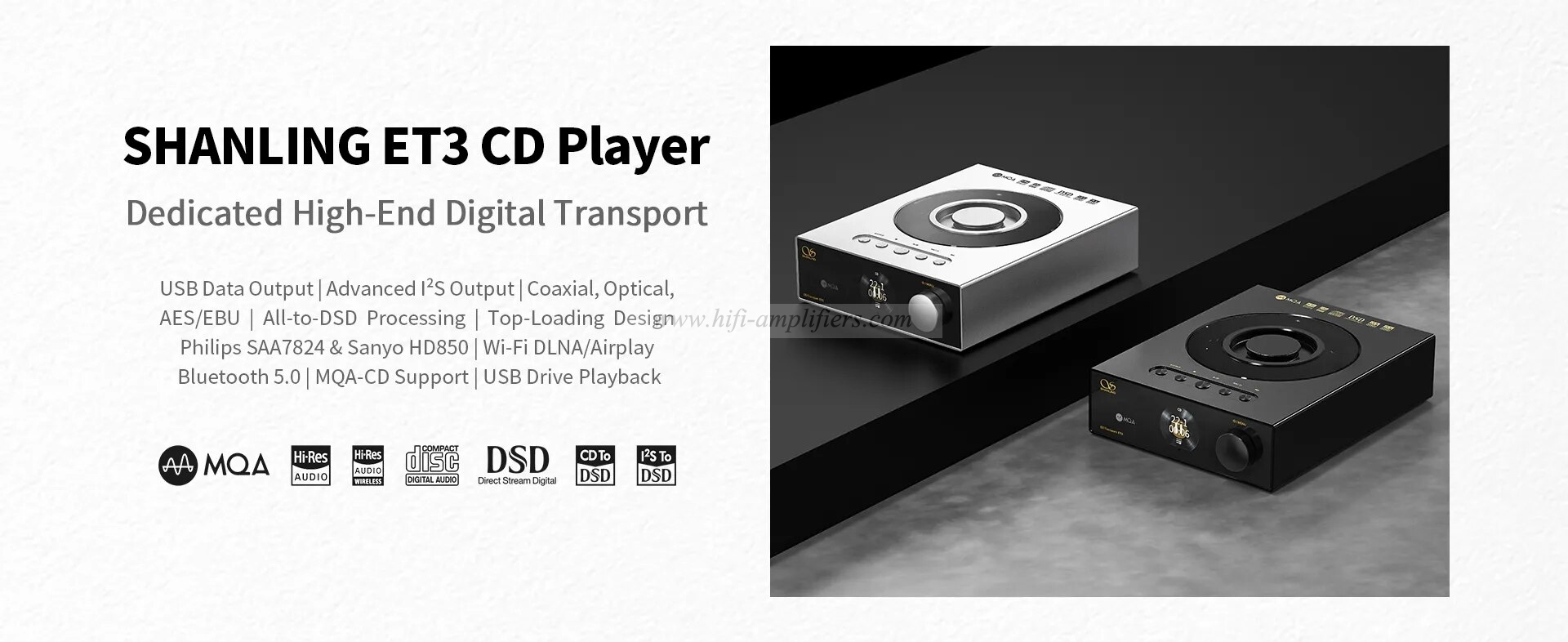 Shanling ET3 HD Digital turntable MQA CD Player Bluetooth USB Output DSD WIFI