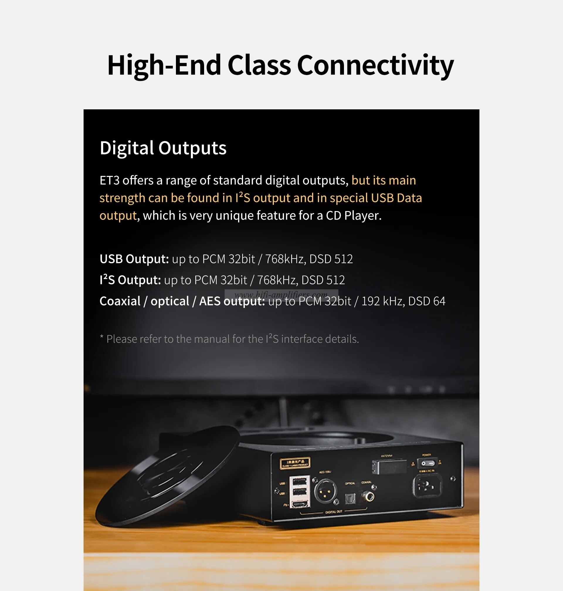 Shanling ET3 HD Digital turntable MQA CD Player Bluetooth USB Output DSD WIFI